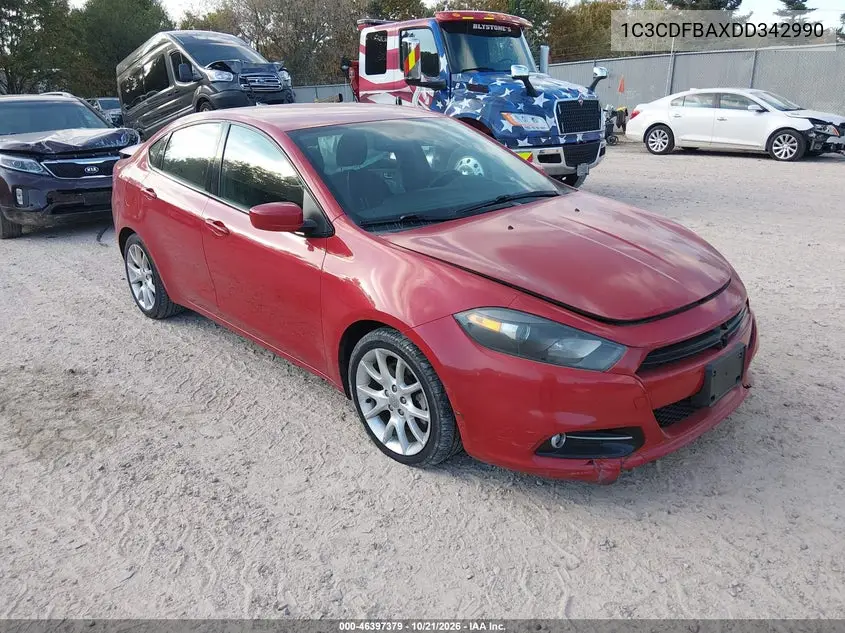 DODGE DART 2013, VIN 1C3CDFBAXDD342990