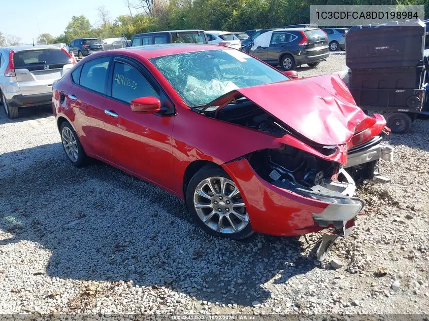 DODGE DART 2013, VIN 1C3CDFCA8DD198984