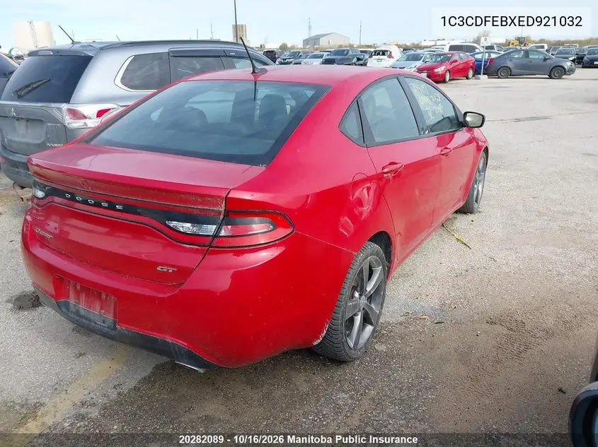 2014 DODGE DART VIN 1C3CDFEBXED921032 — фото 4