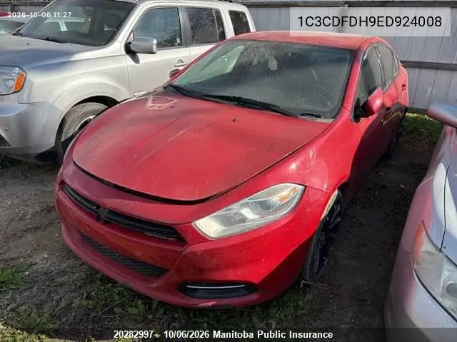 2014 DODGE DART VIN 1C3CDFDH9ED924008 — фото 2
