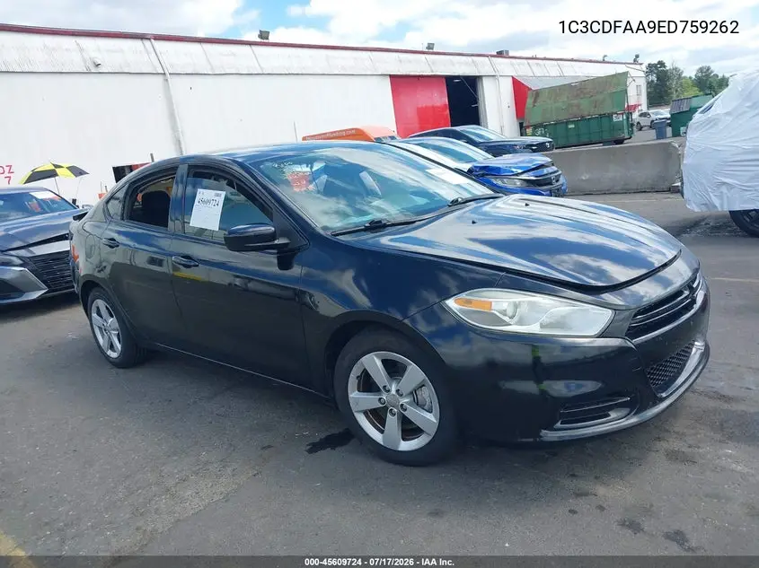 DODGE DART 2014, VIN 1C3CDFAA9ED759262