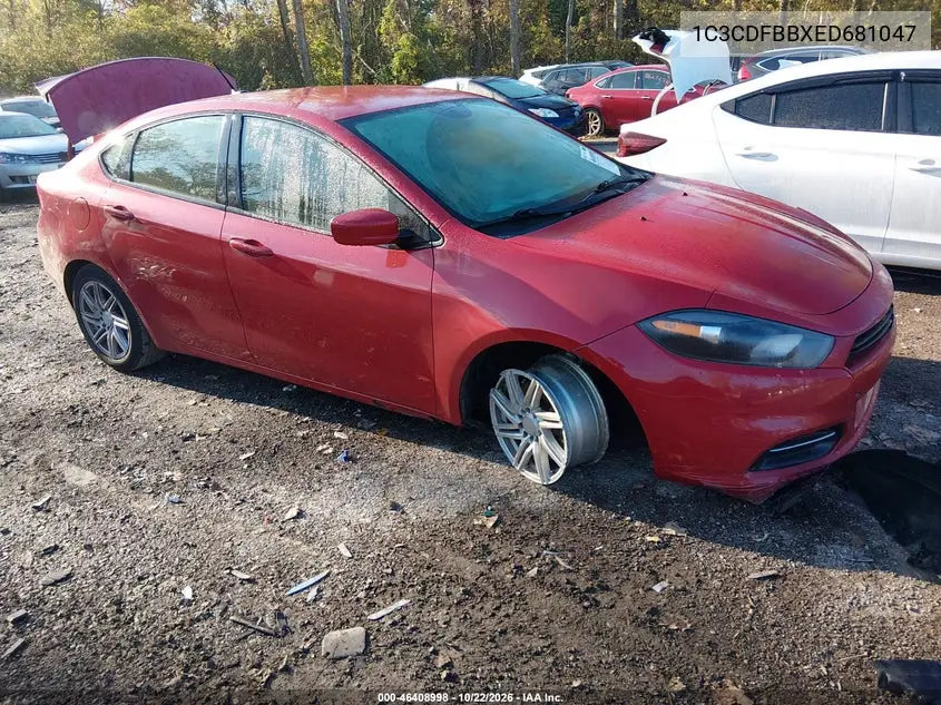 DODGE DART 2014, VIN 1C3CDFBBXED681047