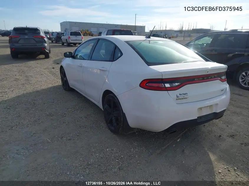 2015 DODGE DART VIN 1C3CDFEB6FD375945 — фото 3