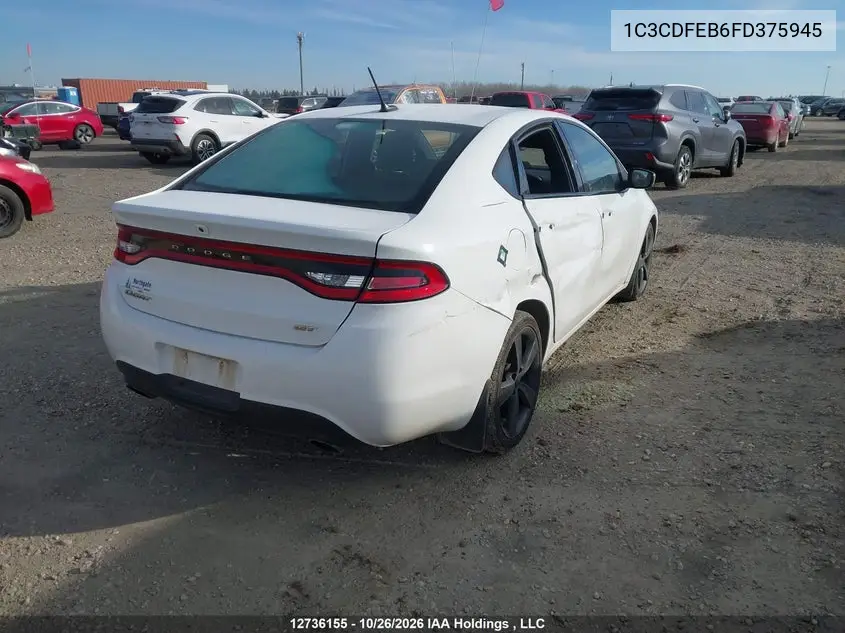 2015 DODGE DART VIN 1C3CDFEB6FD375945 — фото 4