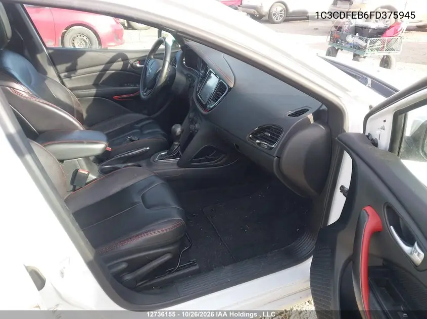2015 DODGE DART VIN 1C3CDFEB6FD375945 — фото 5