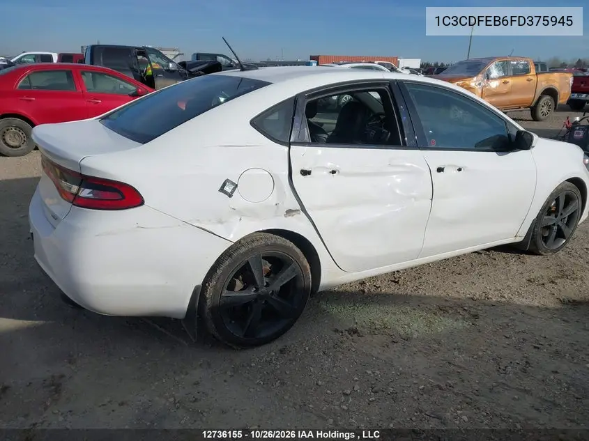 2015 DODGE DART VIN 1C3CDFEB6FD375945 — фото 6