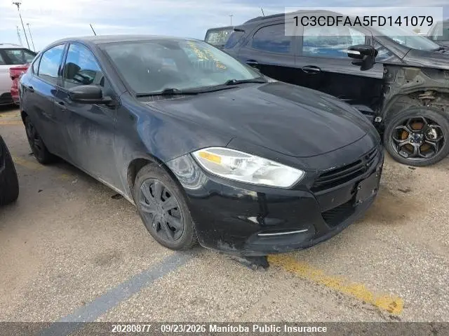 DODGE DART 2015, VIN 1C3CDFAA5FD141079