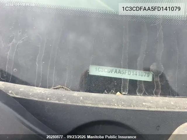 2015 DODGE DART VIN 1C3CDFAA5FD141079 — фото 3