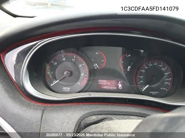 2015 DODGE DART VIN 1C3CDFAA5FD141079 — фото 4