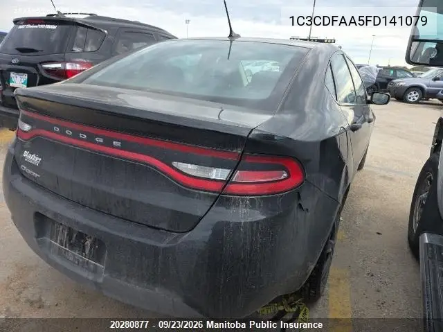2015 DODGE DART VIN 1C3CDFAA5FD141079 — фото 5