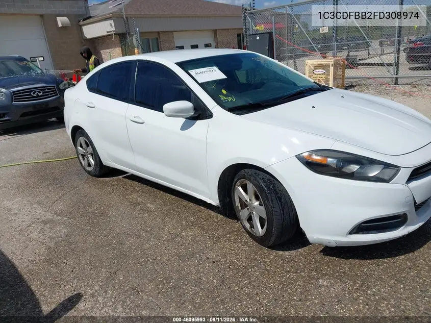DODGE DART 2015, VIN 1C3CDFBB2FD308974