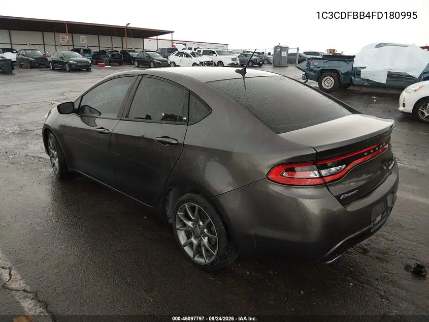 2015 DODGE DART VIN 1C3CDFBB4FD180995 — фото 3