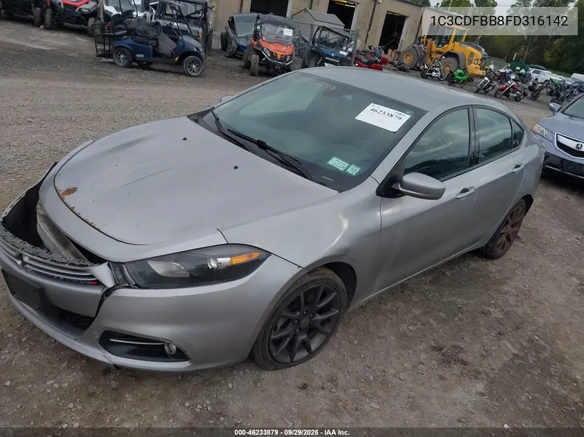 2015 DODGE DART VIN 1C3CDFBB8FD316142 — фото 2