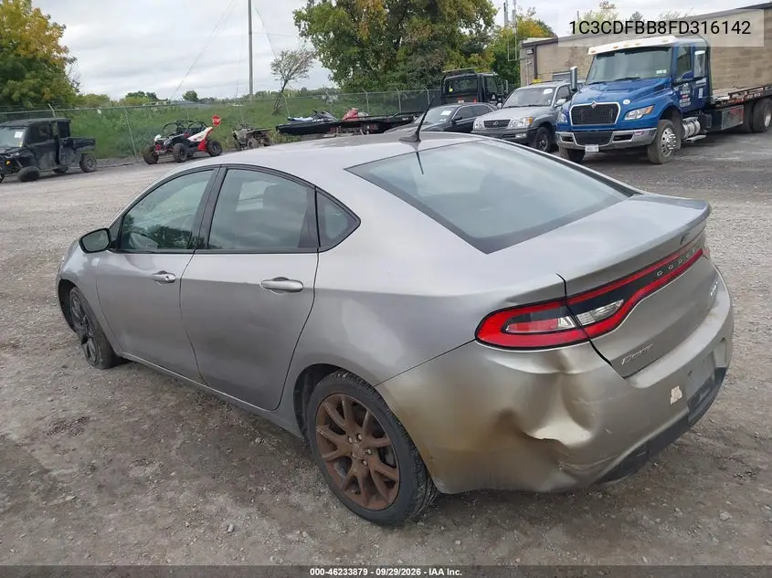 2015 DODGE DART VIN 1C3CDFBB8FD316142 — фото 3