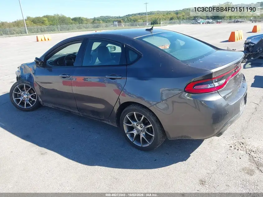 2015 DODGE DART VIN 1C3CDFBB4FD151190 — фото 3