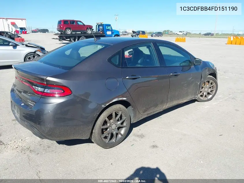 2015 DODGE DART VIN 1C3CDFBB4FD151190 — фото 4