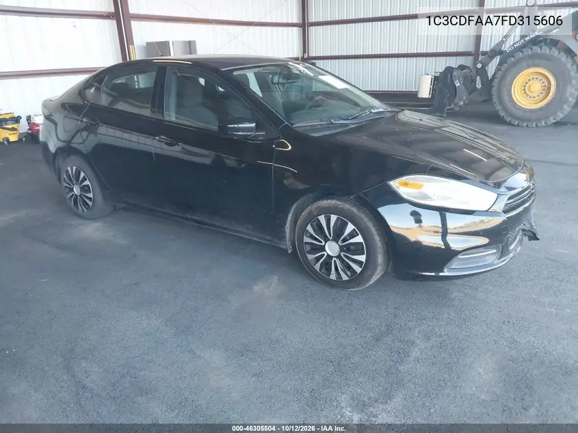 DODGE DART 2015, VIN 1C3CDFAA7FD315606