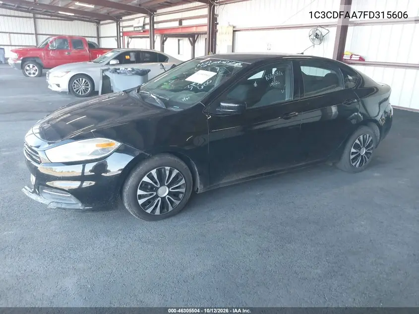 2015 DODGE DART VIN 1C3CDFAA7FD315606 — фото 2