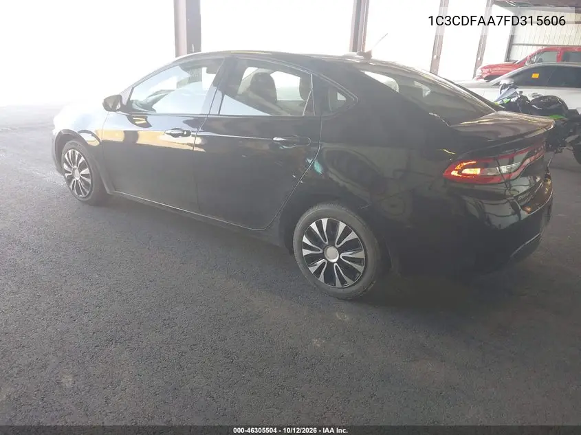 2015 DODGE DART VIN 1C3CDFAA7FD315606 — фото 3