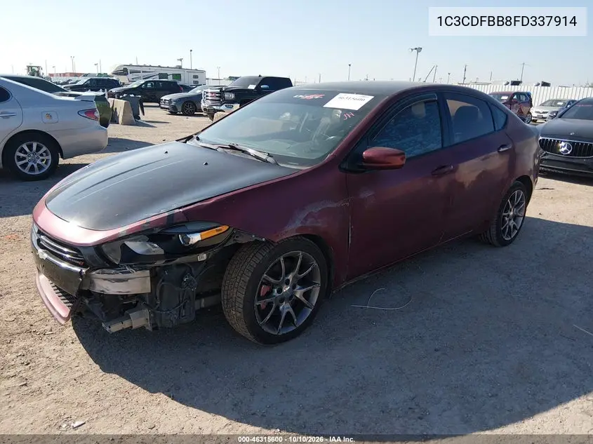 2015 DODGE DART VIN 1C3CDFBB8FD337914 — фото 2