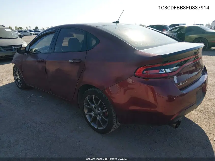 2015 DODGE DART VIN 1C3CDFBB8FD337914 — фото 3