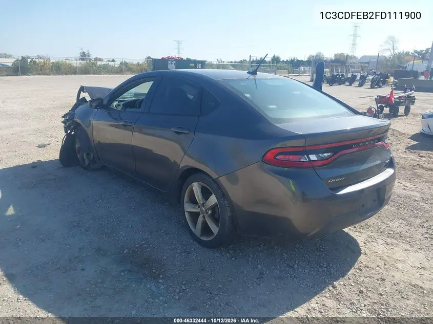 2015 DODGE DART VIN 1C3CDFEB2FD111900 — фото 3