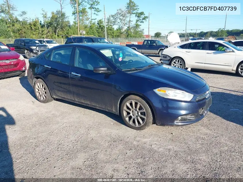 DODGE DART 2015, VIN 1C3CDFCB7FD407739