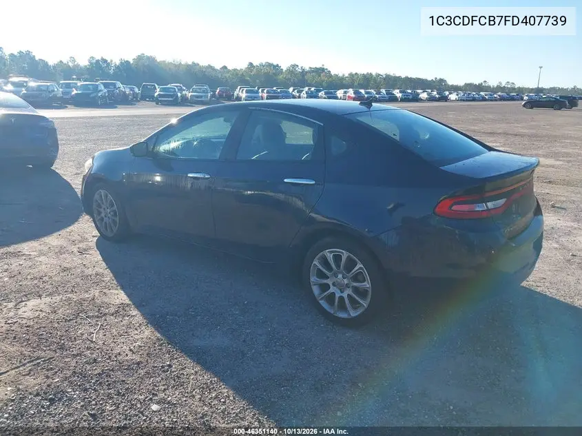 2015 DODGE DART VIN 1C3CDFCB7FD407739 — фото 3