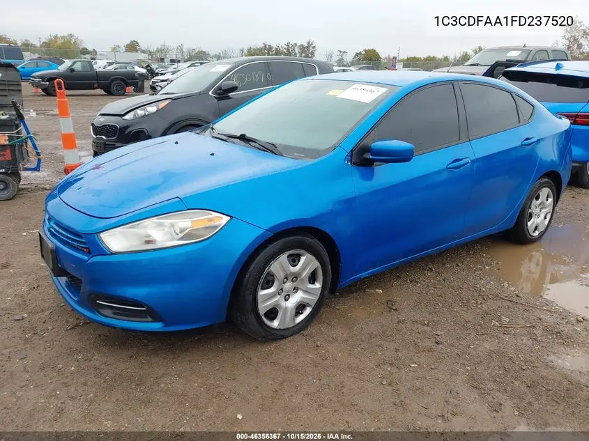 2015 DODGE DART VIN 1C3CDFAA1FD237520 — фото 2