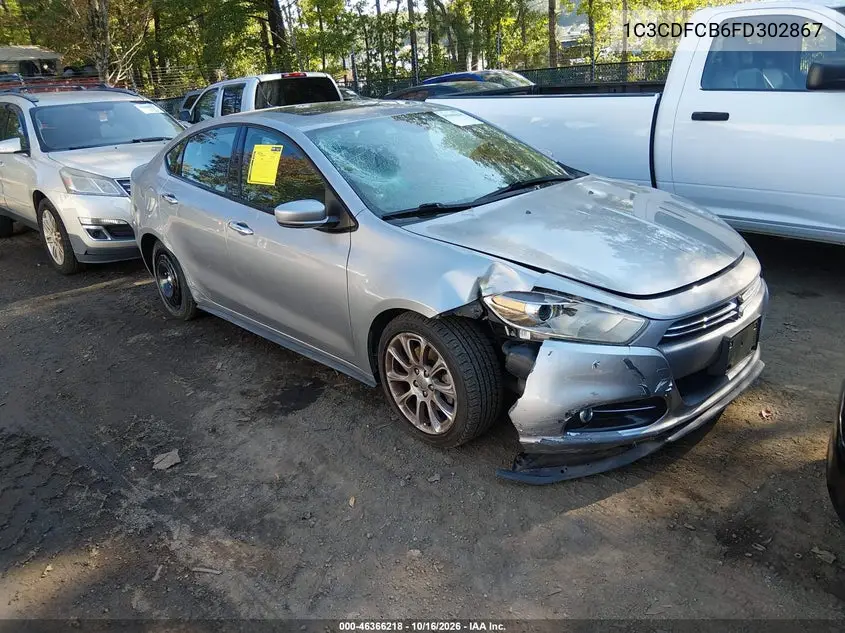 DODGE DART 2015, VIN 1C3CDFCB6FD302867