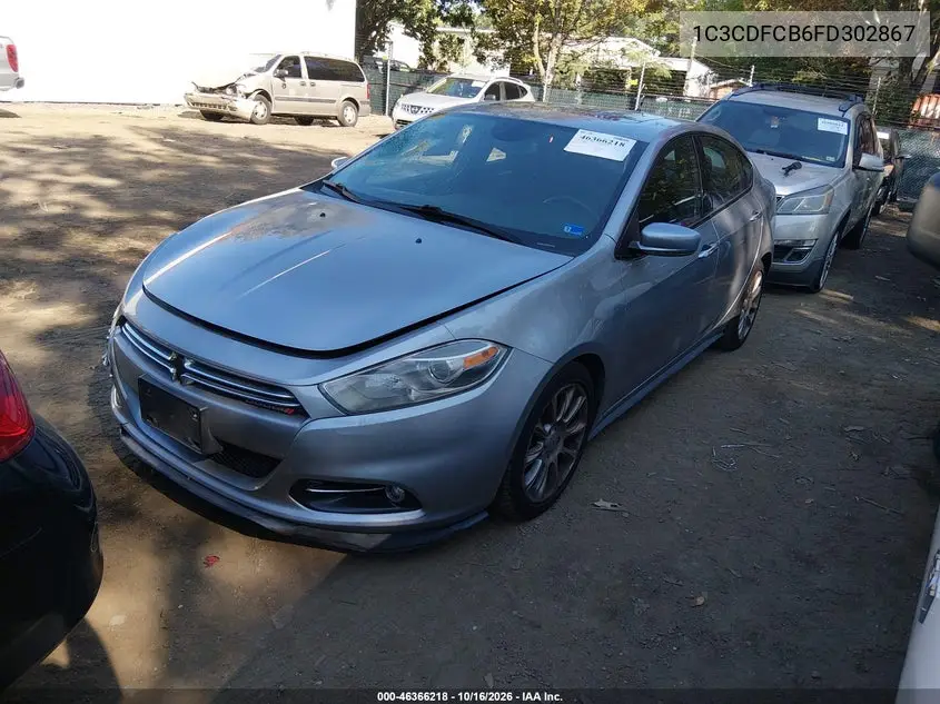 2015 DODGE DART VIN 1C3CDFCB6FD302867 — фото 2