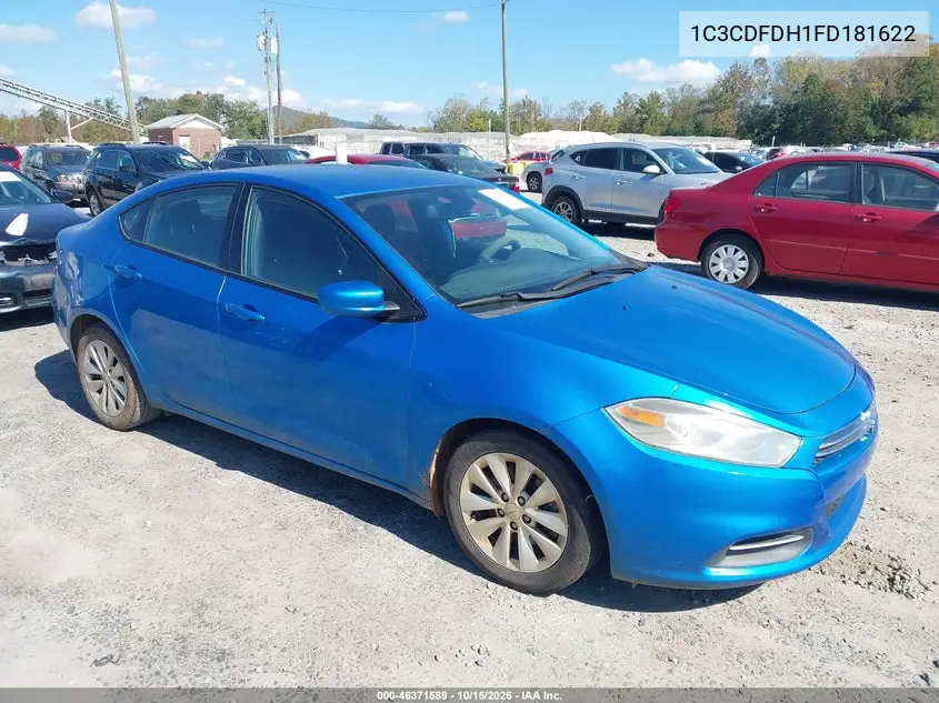 DODGE DART 2015, VIN 1C3CDFDH1FD181622