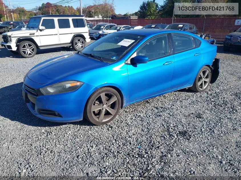 2015 DODGE DART VIN 1C3CDFEB0FD421768 — фото 2