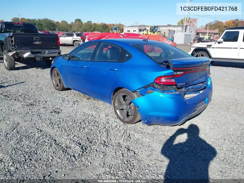 2015 DODGE DART VIN 1C3CDFEB0FD421768 — фото 3