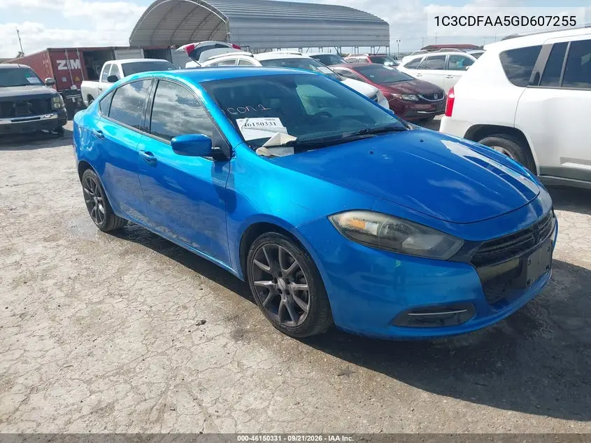 DODGE DART 2016, VIN 1C3CDFAA5GD607255
