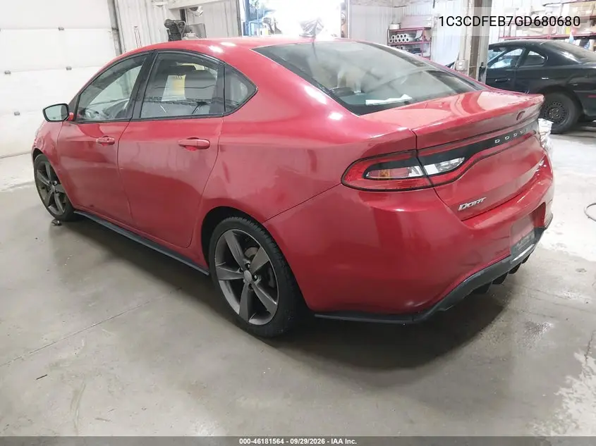 2016 DODGE DART VIN 1C3CDFEB7GD680680 — фото 3