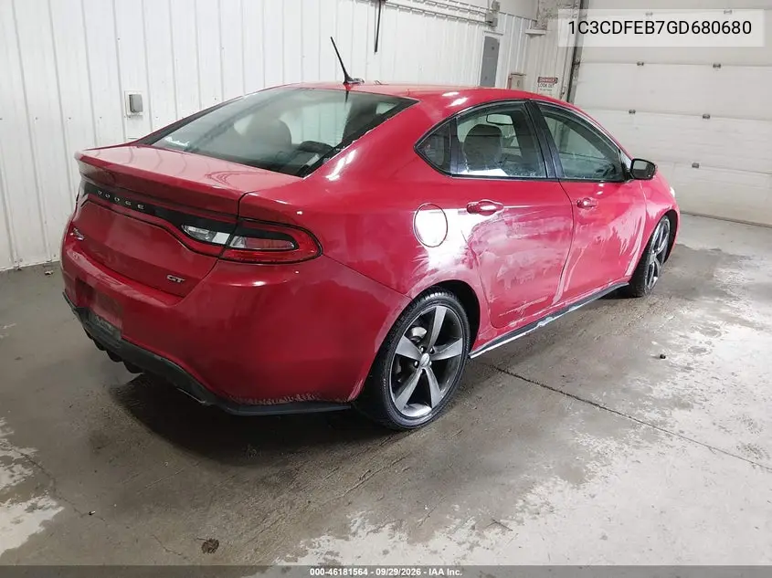 2016 DODGE DART VIN 1C3CDFEB7GD680680 — фото 4