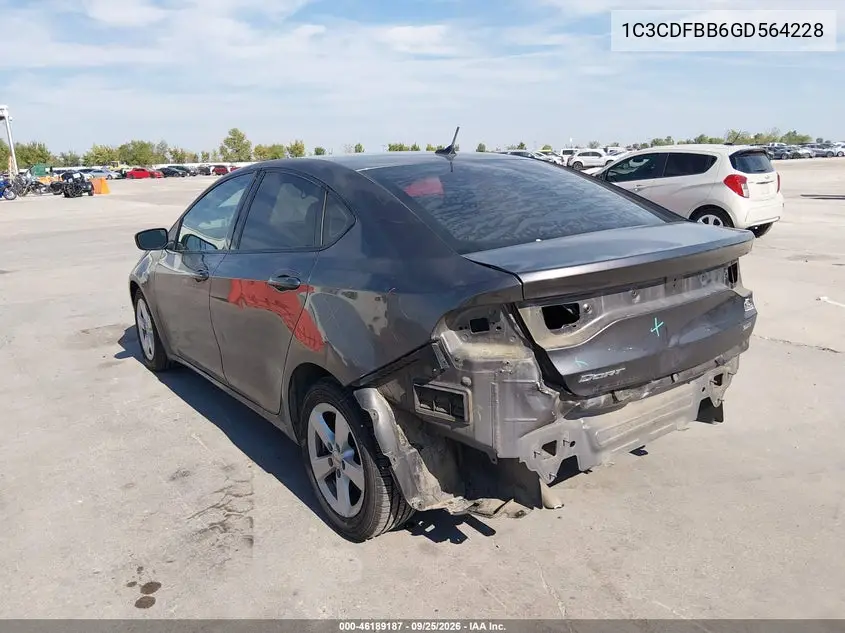 2016 DODGE DART VIN 1C3CDFBB6GD564228 — фото 3