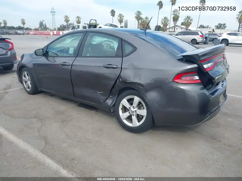 2016 DODGE DART VIN 1C3CDFBB7GD732958 — фото 3