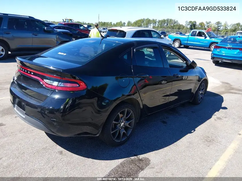 2016 DODGE DART VIN 1C3CDFAA9GD533824 — фото 4