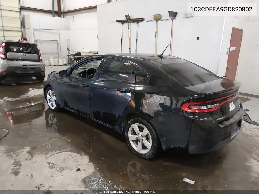 2016 DODGE DART VIN 1C3CDFFA9GD820802 — фото 3
