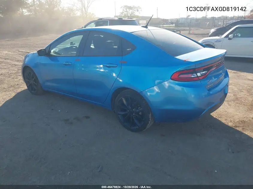 2016 DODGE DART VIN 1C3CDFFAXGD819142 — фото 3