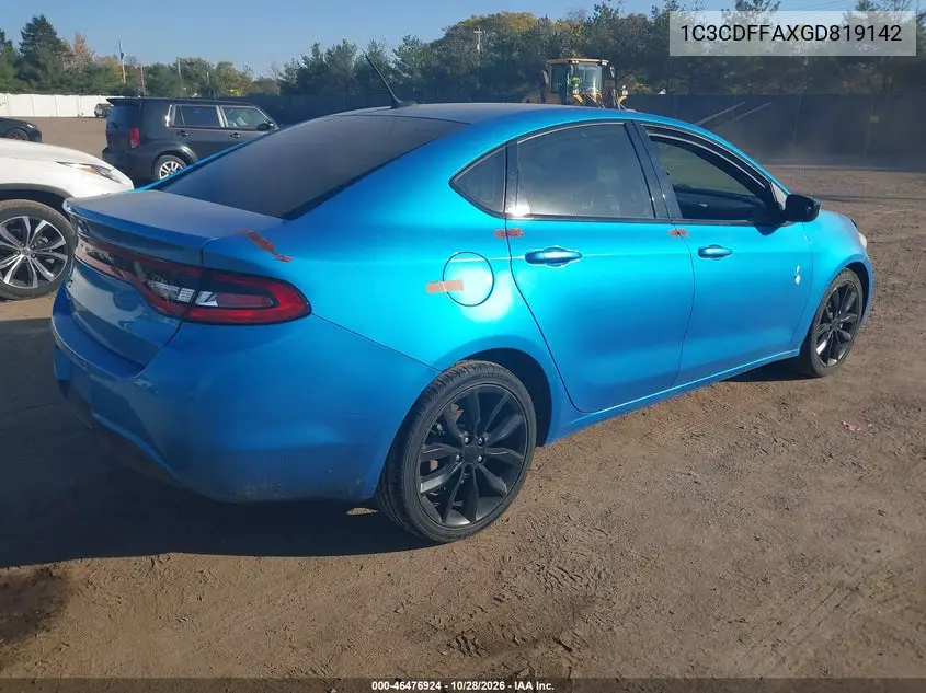 2016 DODGE DART VIN 1C3CDFFAXGD819142 — фото 4