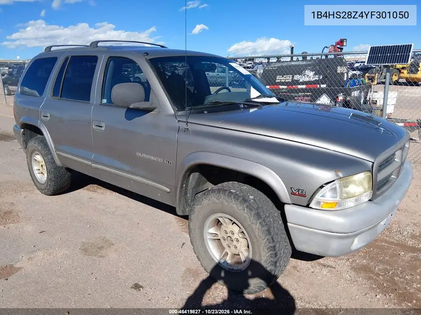 DODGE DURANGO 2000, VIN 1B4HS28Z4YF301050