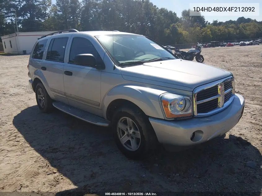 DODGE DURANGO 2004, VIN 1D4HD48DX4F212092