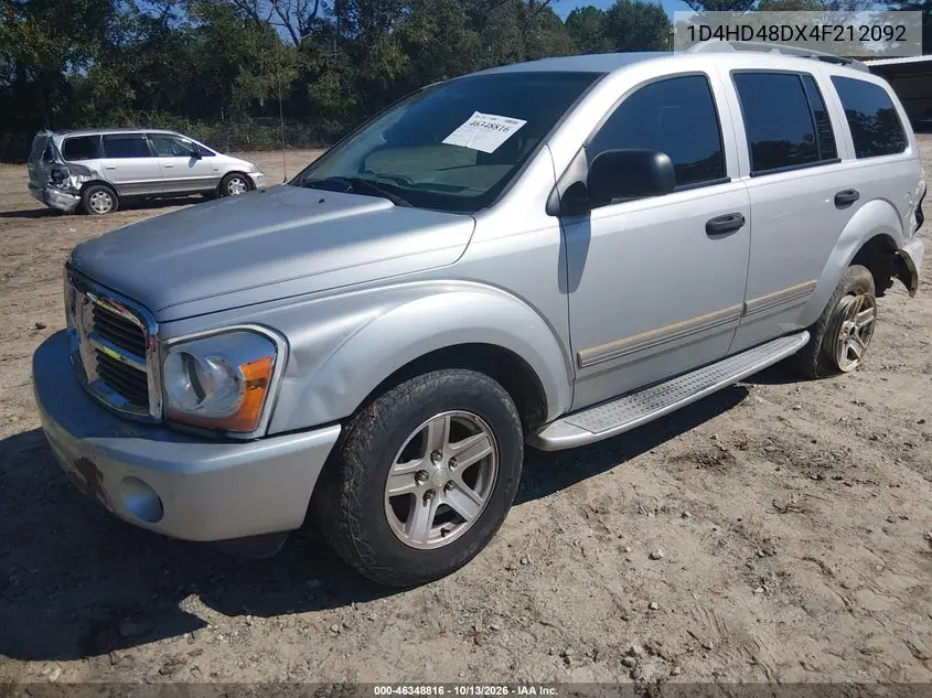 2004 DODGE DURANGO VIN 1D4HD48DX4F212092 — фото 2