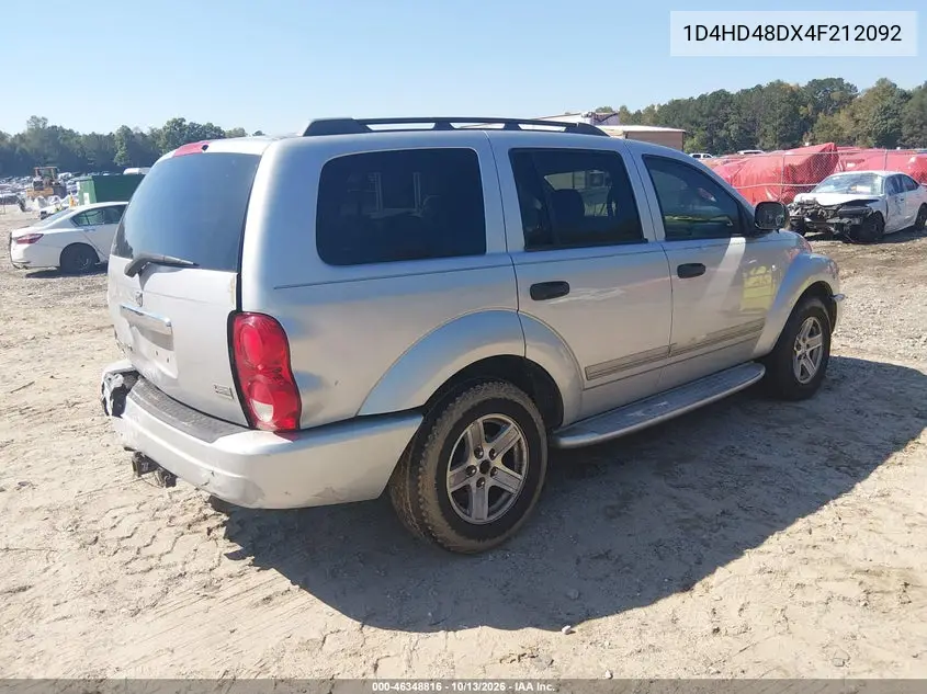 2004 DODGE DURANGO VIN 1D4HD48DX4F212092 — фото 4