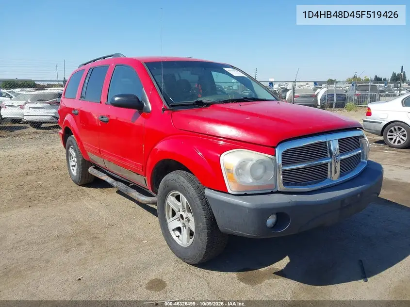 DODGE DURANGO 2005, VIN 1D4HB48D45F519426