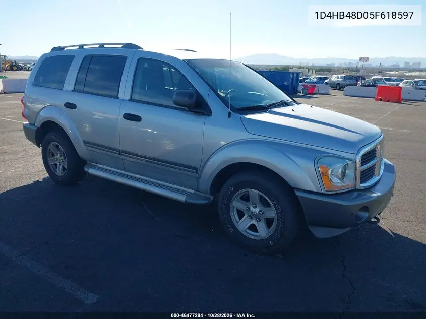 DODGE DURANGO 2005, VIN 1D4HB48D05F618597