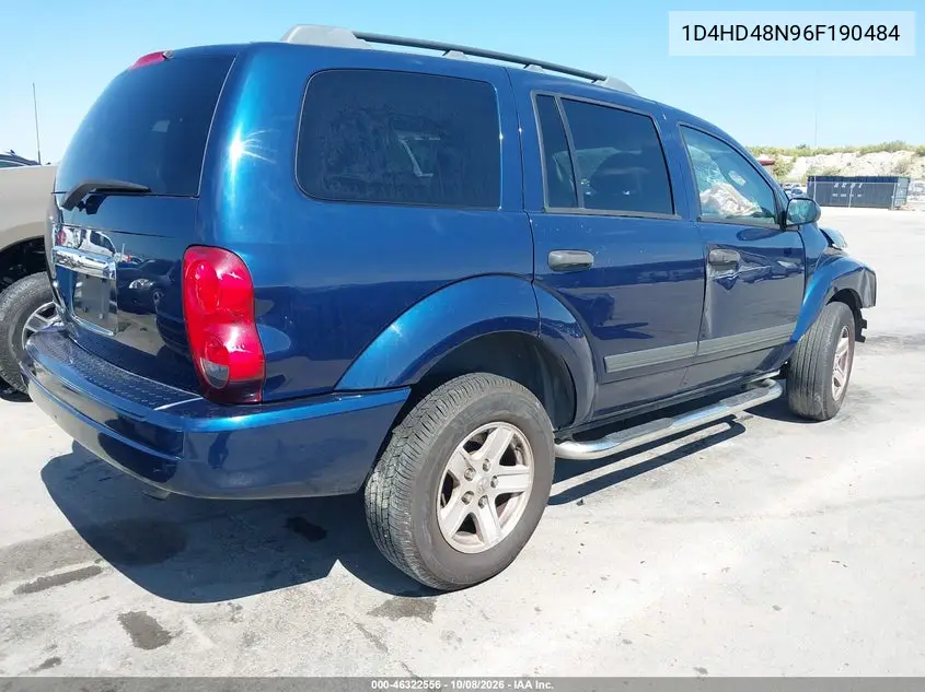2006 DODGE DURANGO VIN 1D4HD48N96F190484 — фото 4